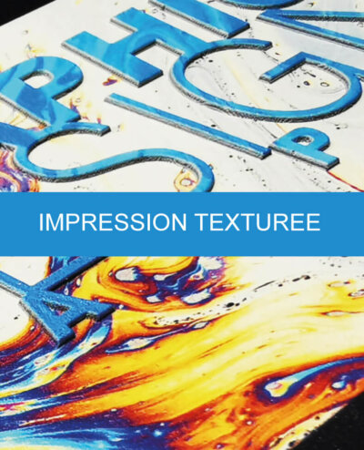 Impression avec texture relief