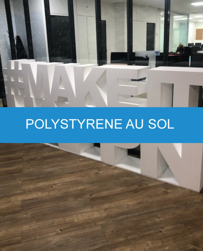 polystyrène posé au sol